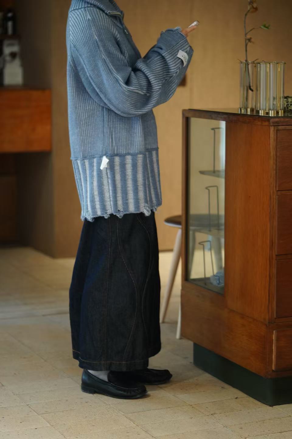 LYRA| REVERSIBLE RAW TENCEL DENIM SKIRT