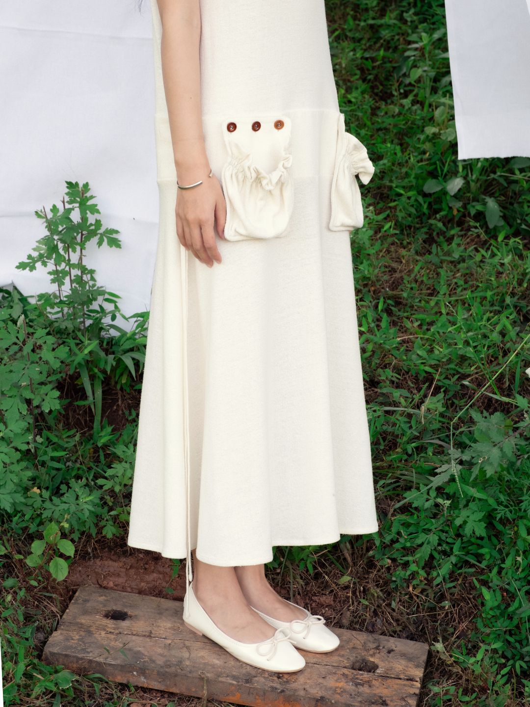 Filedline Silk Jersey Dress - 100% Silk Noil
