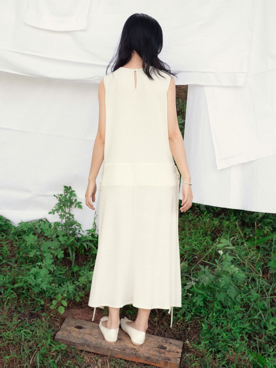 Filedline Silk Jersey Dress - 100% Silk Noil