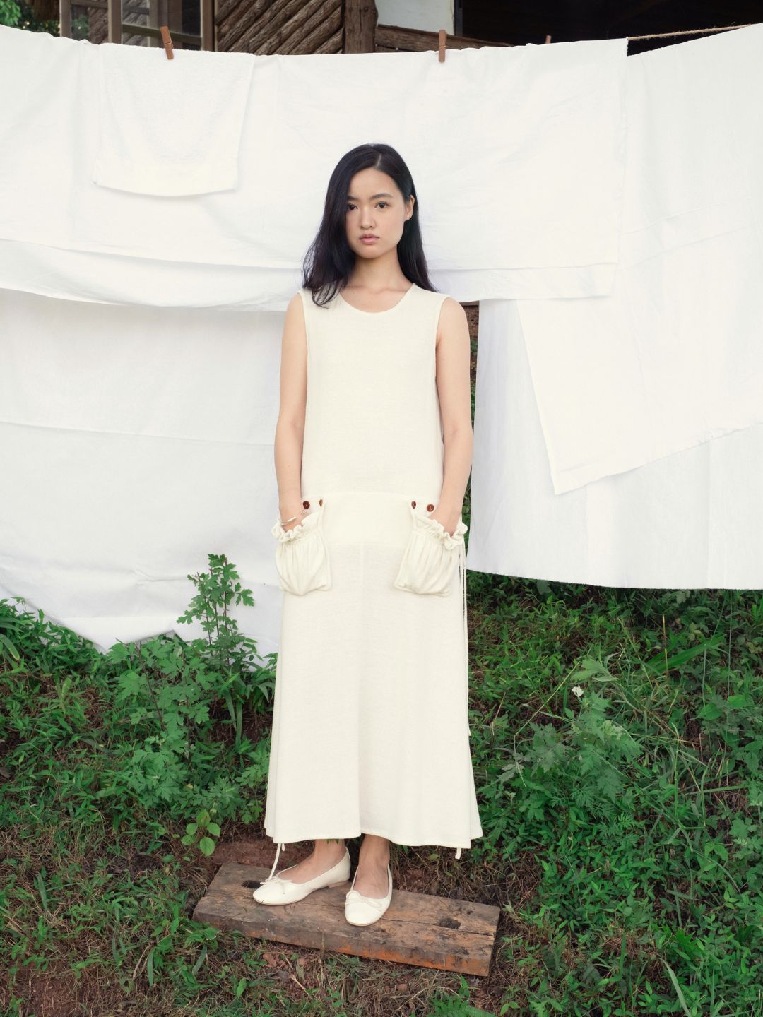 Filedline Silk Jersey Dress - 100% Silk Noil