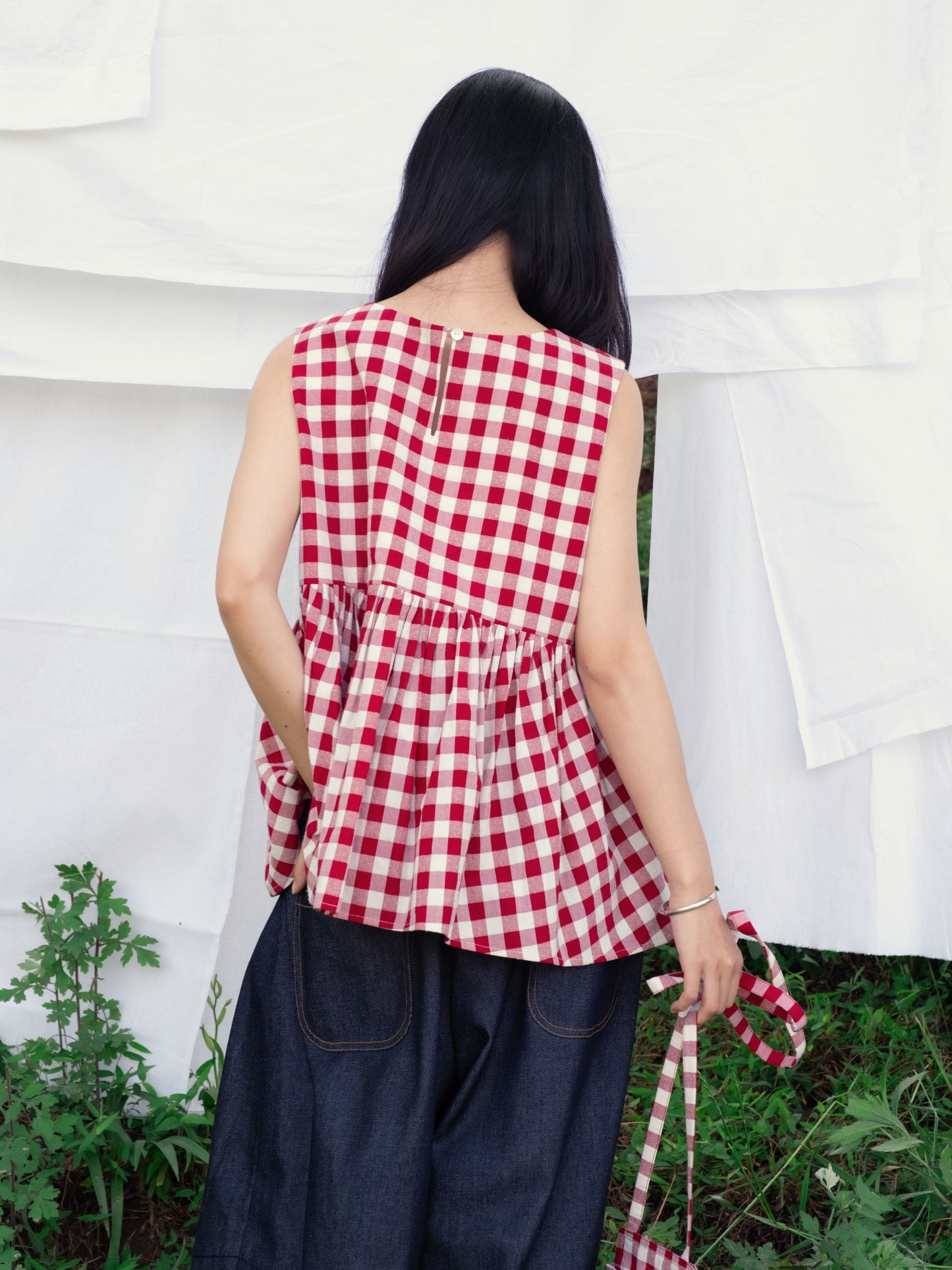 Lila Gather Top - Cotton&Silk