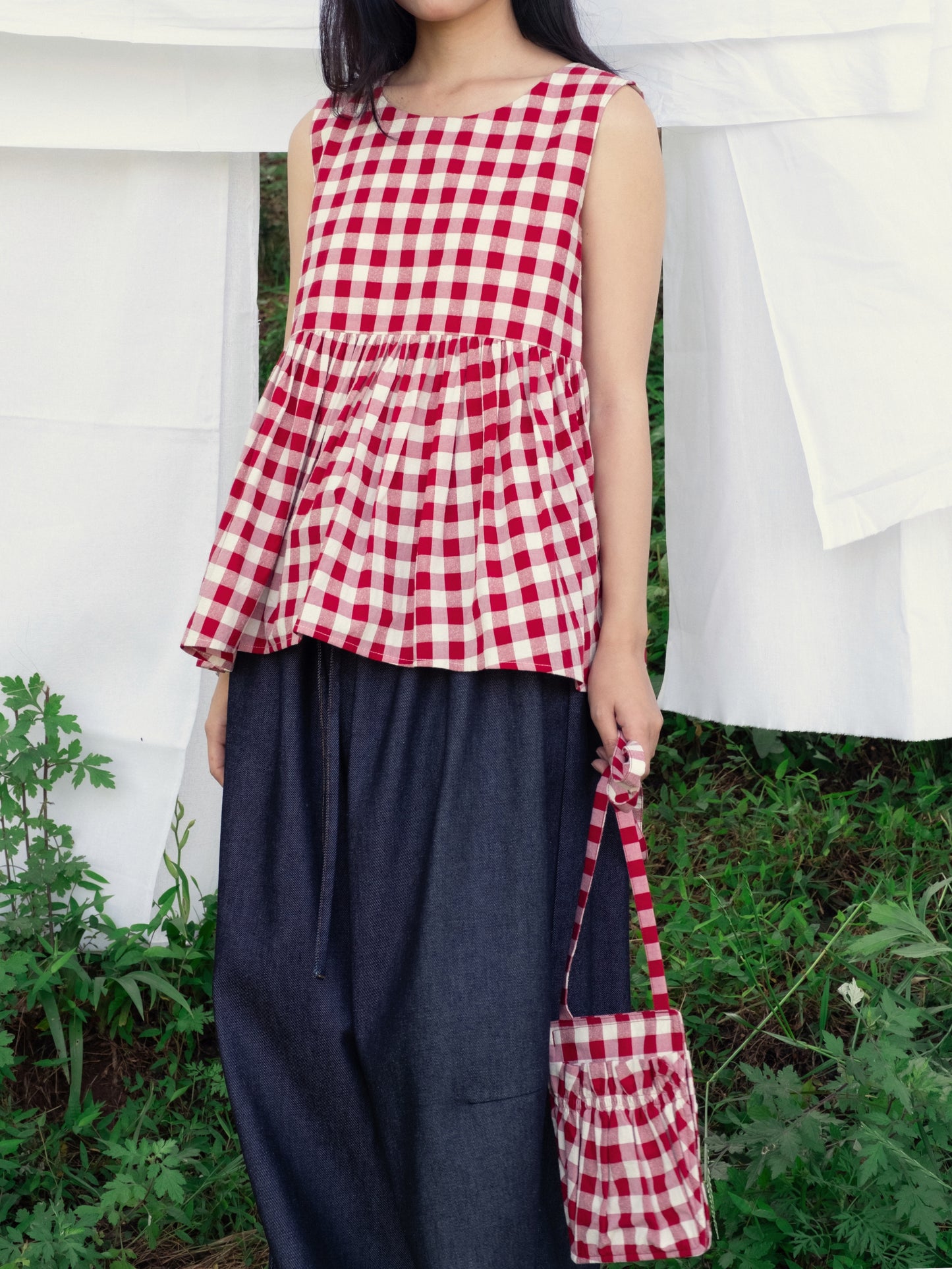 Lila Gather Top - Cotton&Silk