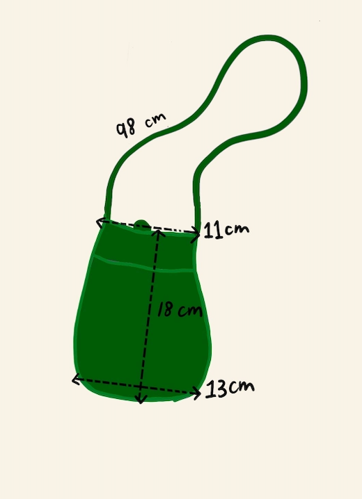 SOFT HAZE POUCH-MOSS GREEN | BOTANICAL-DYED HAND-KNITTED