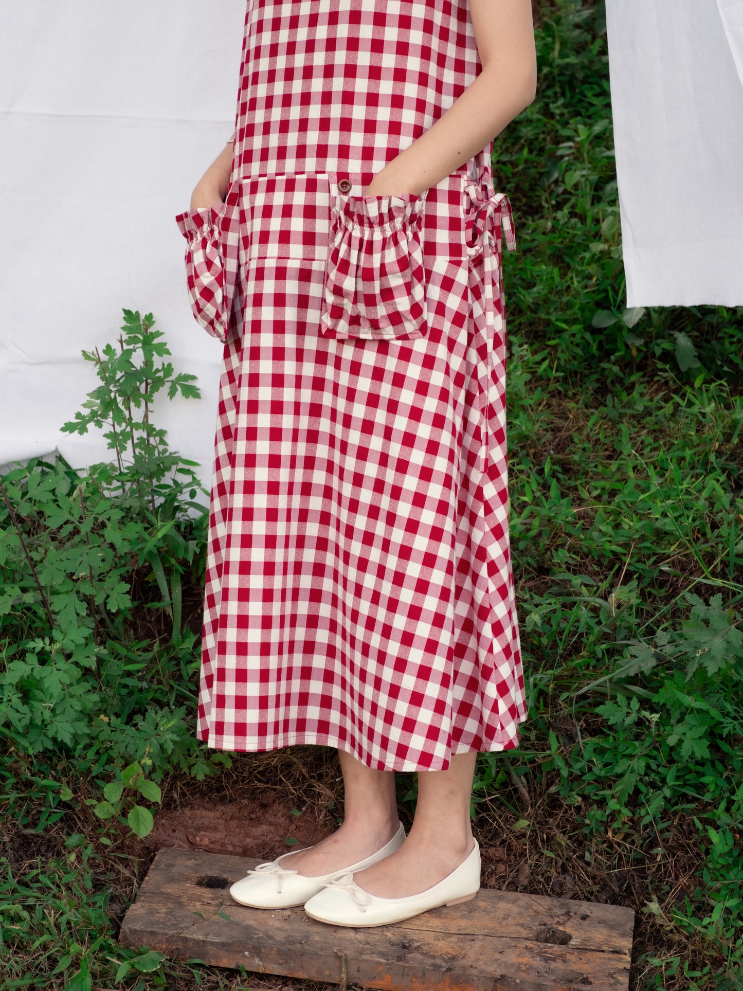 Filedline Gingham Dress - Cotton&Silk