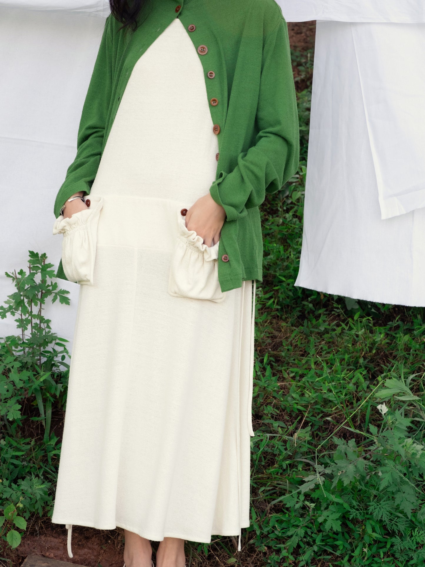 Filedline Silk Jersey Dress - 100% Silk Noil