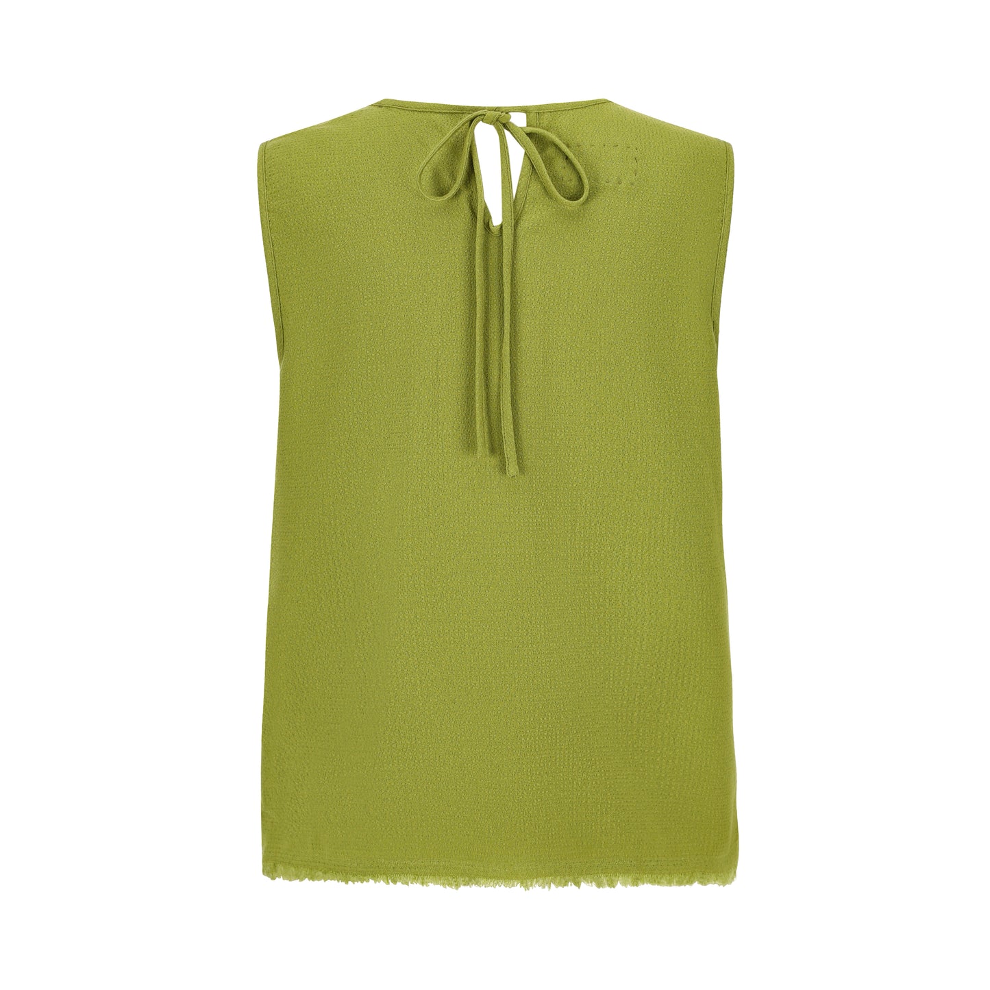 SELVAGE SLEEVELESS TOP｜ OLIVE GREEN