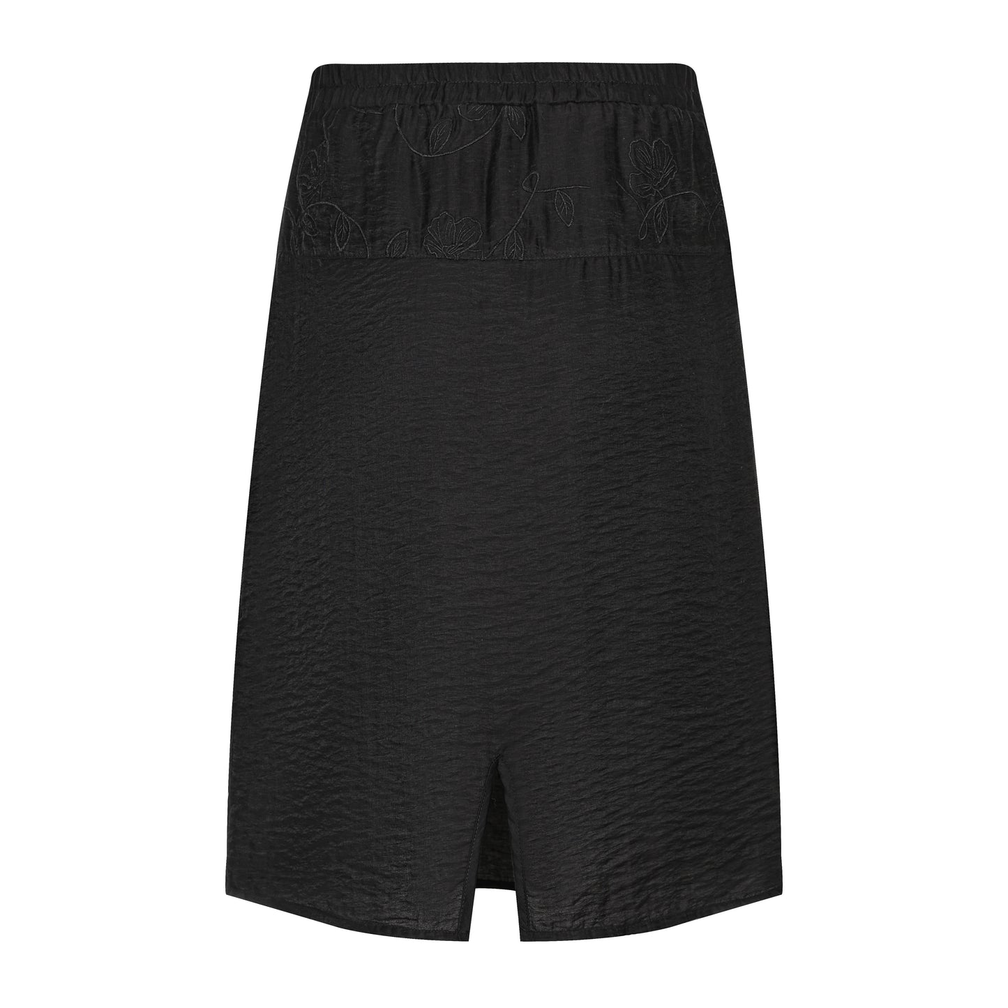 EMBROIDERY-PATCH MIDI SKIRT - lyocell