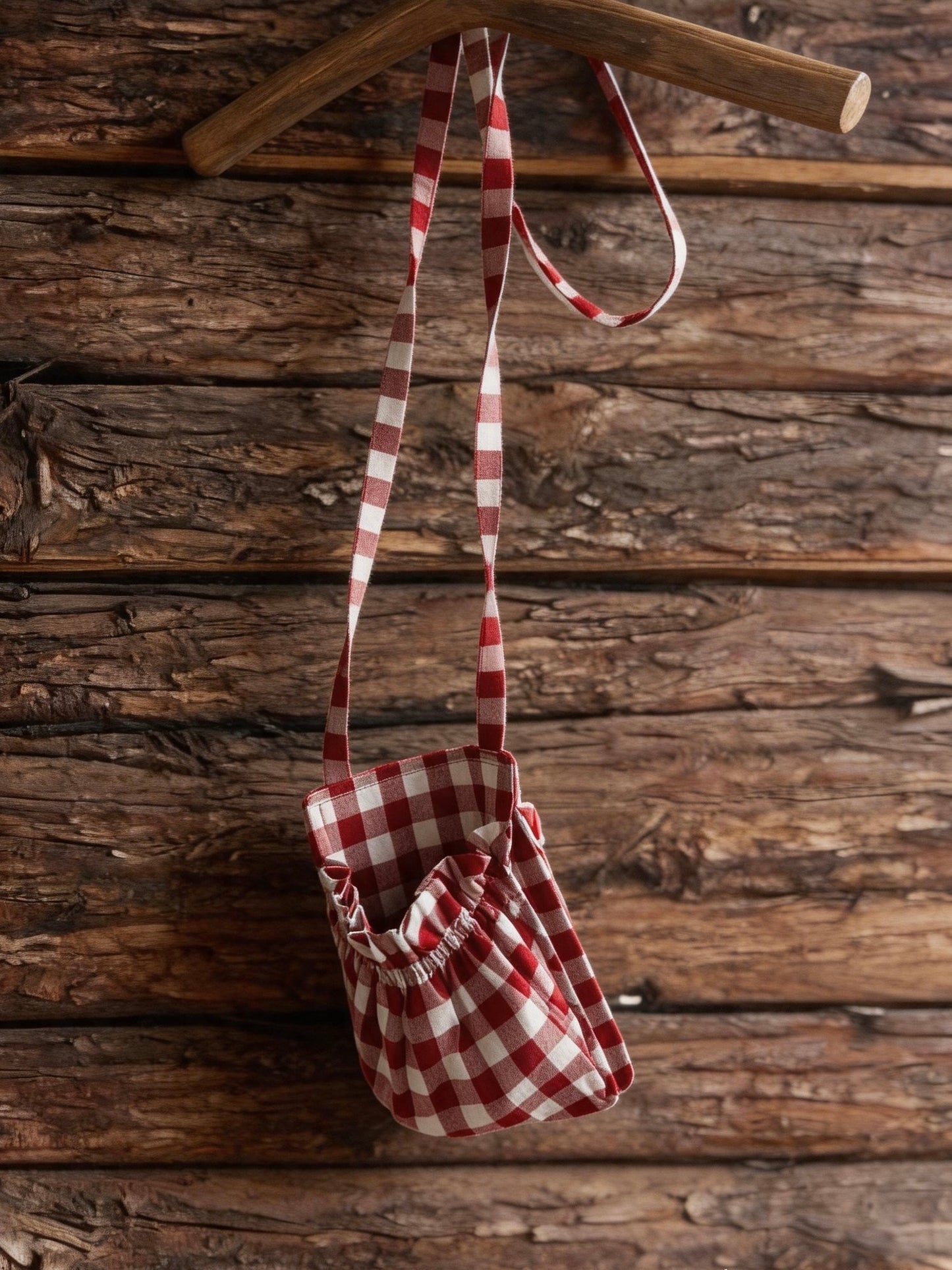 Gingham Accordion Pouch - Cotton&Silk